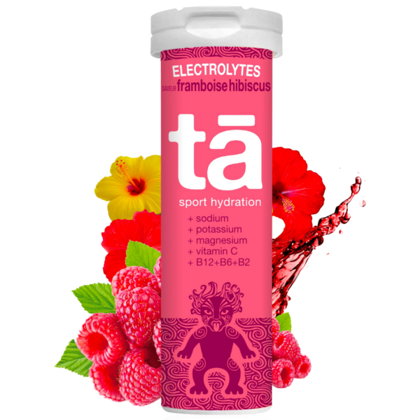 Pastilles D'hydratation Electrolytes framboise hibiscus trail running | Tā Energy