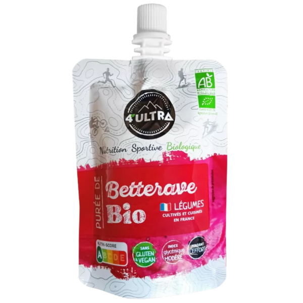 Purée salée bio Betterave - 4ULTRA -muntanya-equipement-vetement-running-trail-alimentation-made-in-france-homme-femme-magasin-tenue