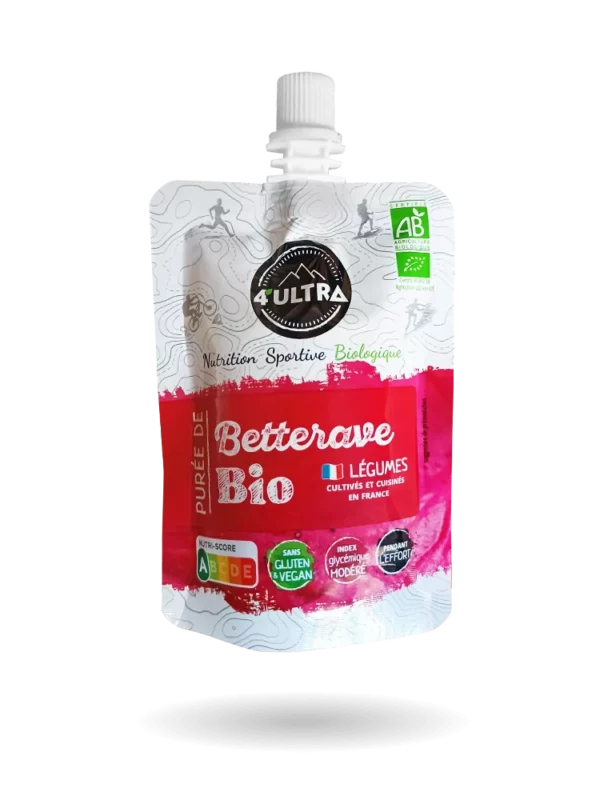 Purée salée bio Betterave - 4ULTRA -muntanya-equipement-vetement-running-trail-alimentation-made-in-france-homme-femme-magasin-tenue