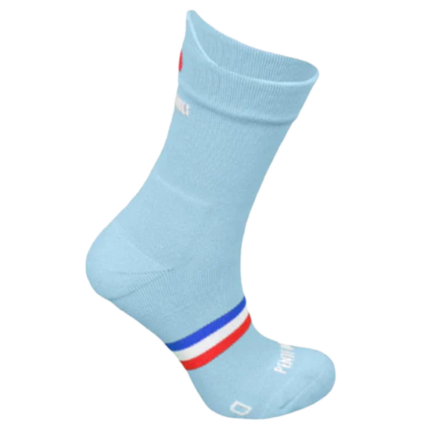 Chaussettes hautes running bleues ciel | PENTE DOUCE