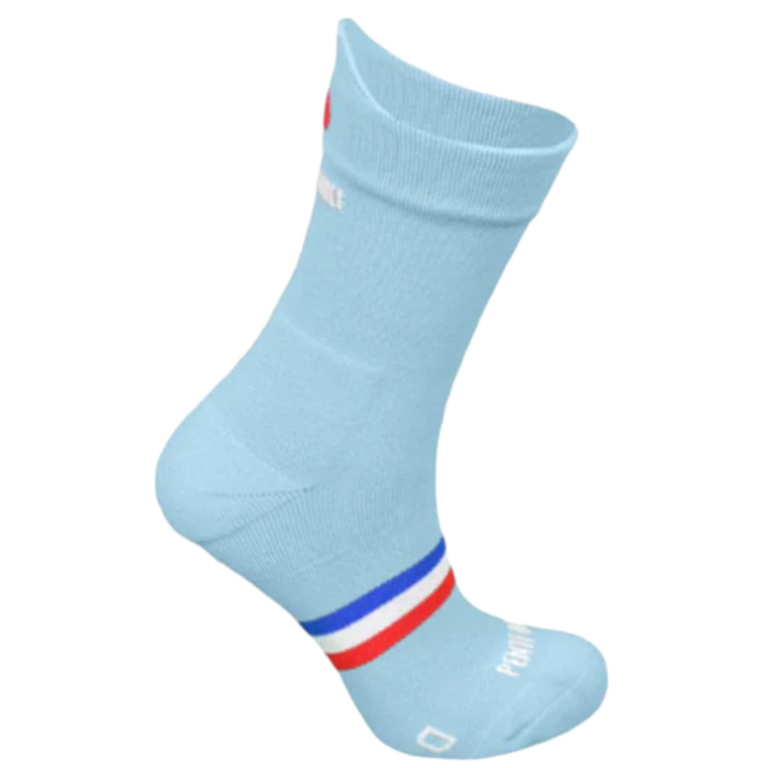 Chaussettes hautes running bleues ciel | PENTE DOUCE